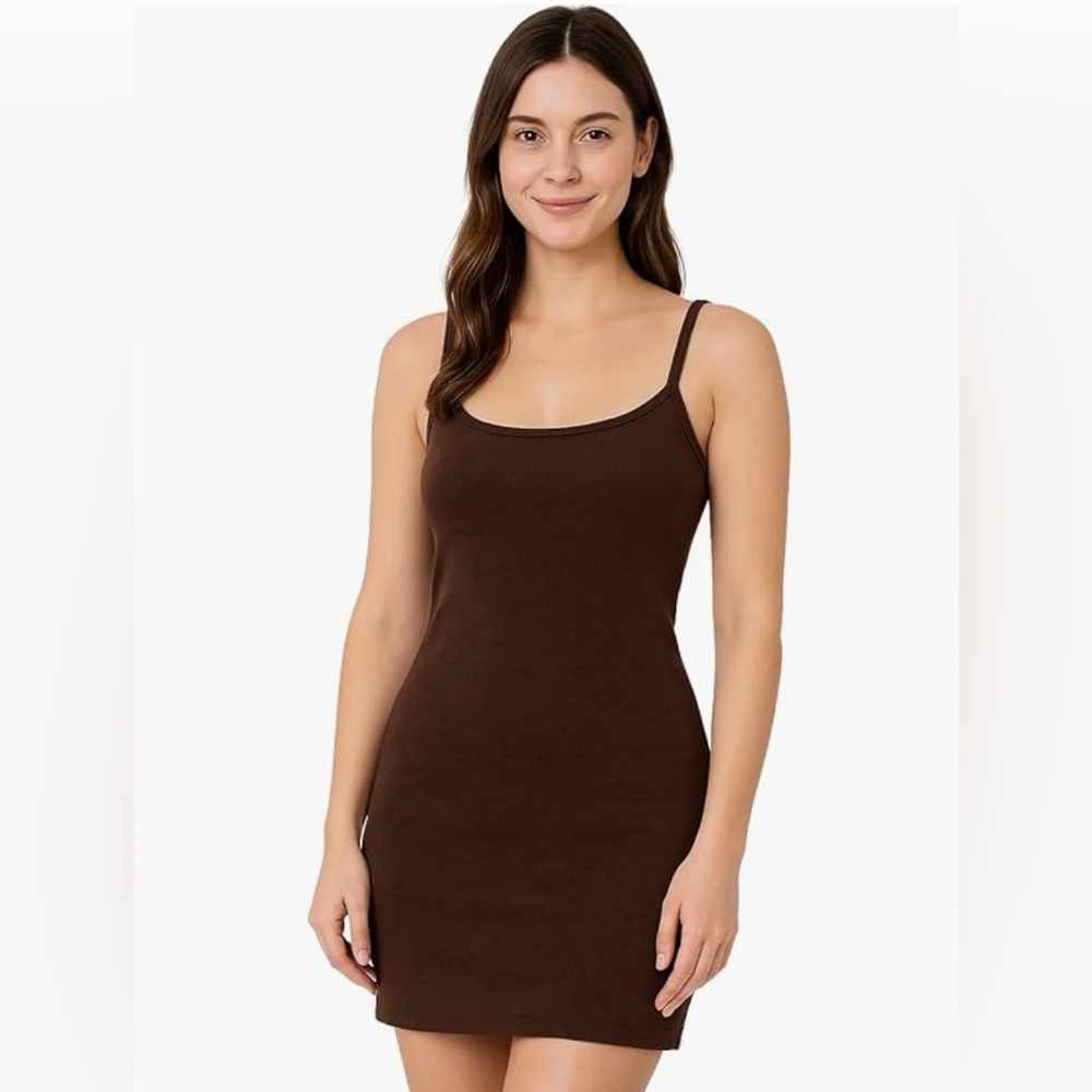 NWOT Los Angeles Apparel Brown Tank Dress Size Small